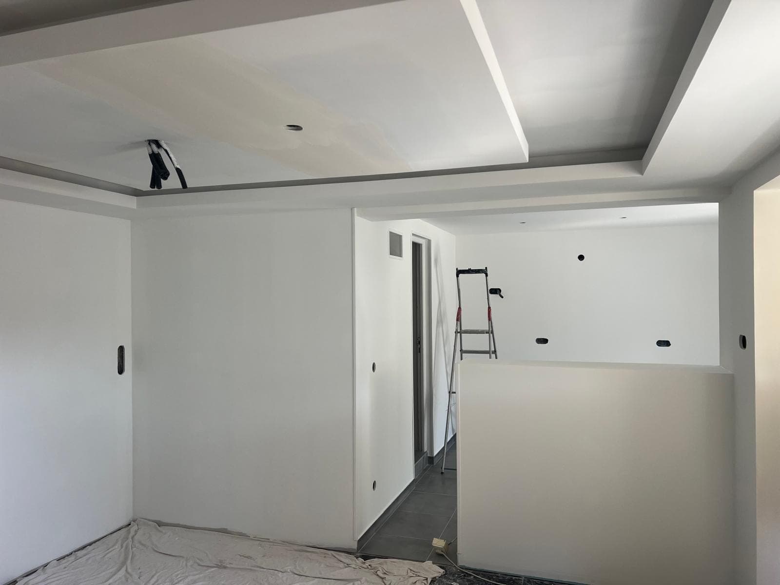 Faux plafond et cloisons en plaques de plâtre